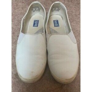 Women’s White Laceless Keds